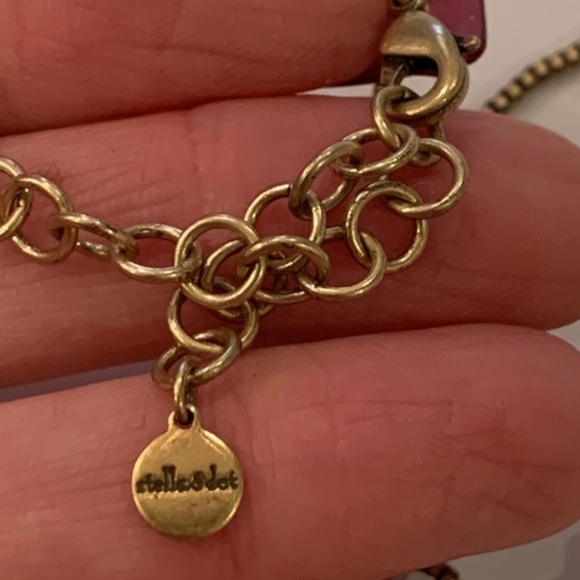 Stella dot colorful enamel tribal small statement box chain necklace - Picture 8 of 10